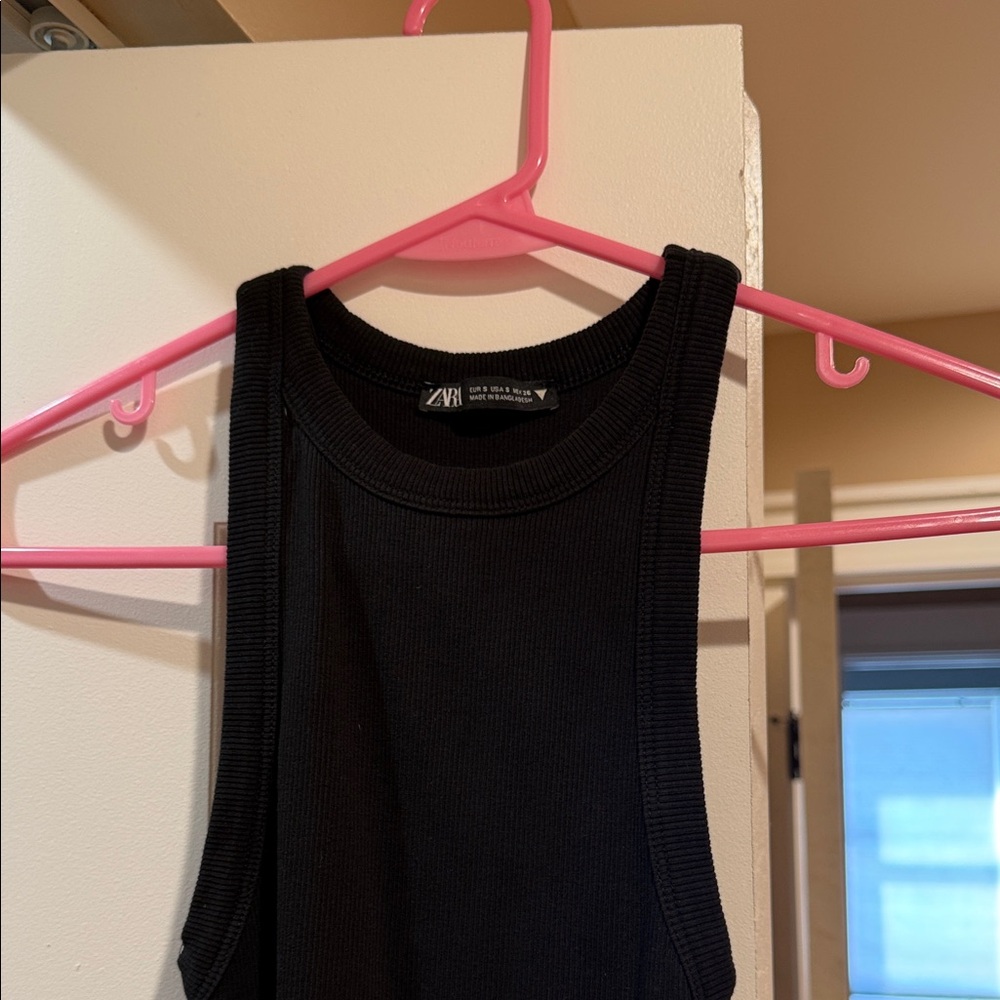 Zara Ribbed Black Dress - Picture 5 of 6